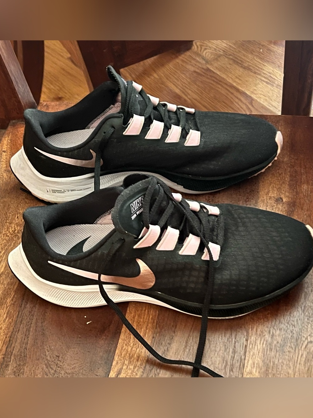 Nike Air Zoom Pegasus 37 Women's Size 9.5 Running Shoes Black Pink